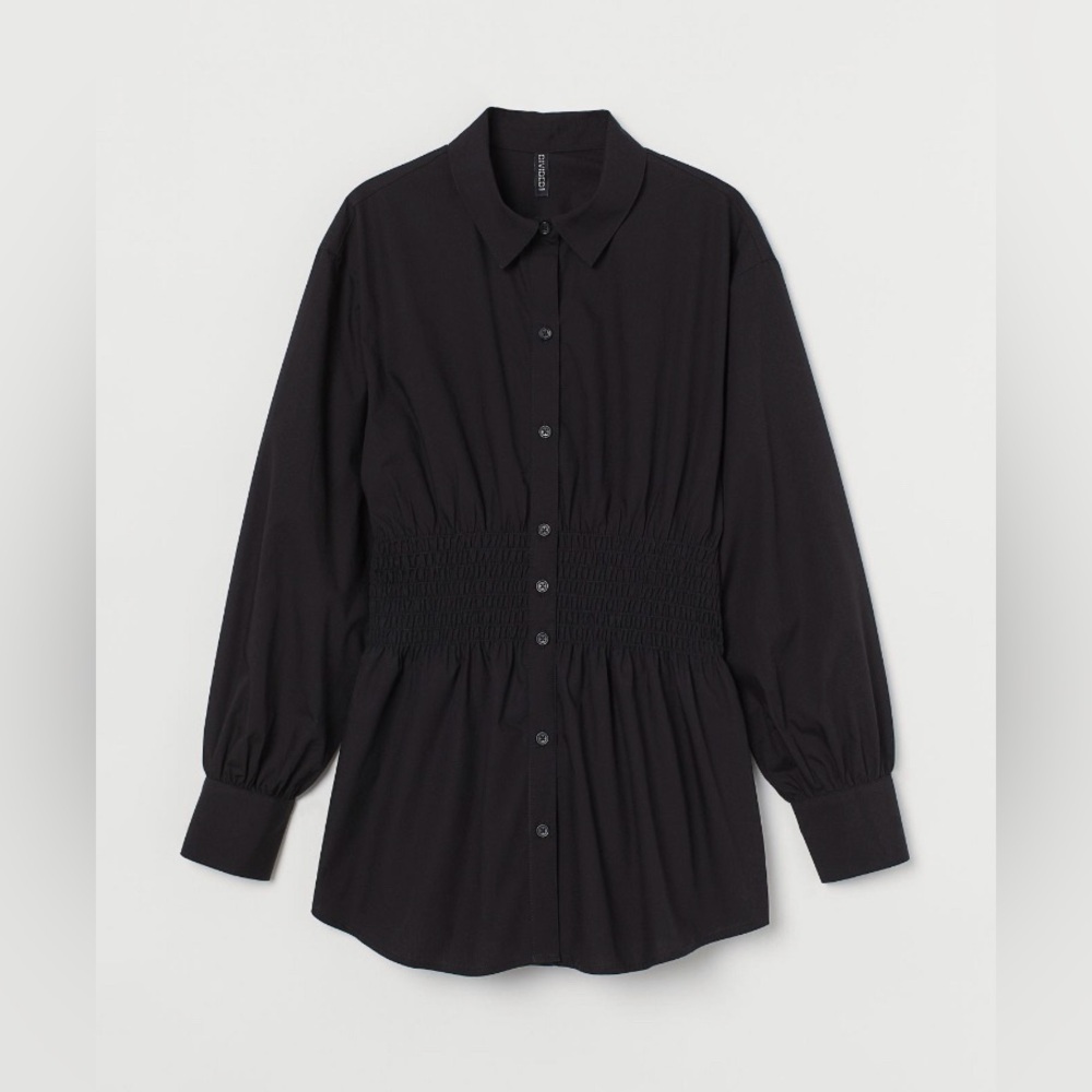 H&M smocked waist blouse